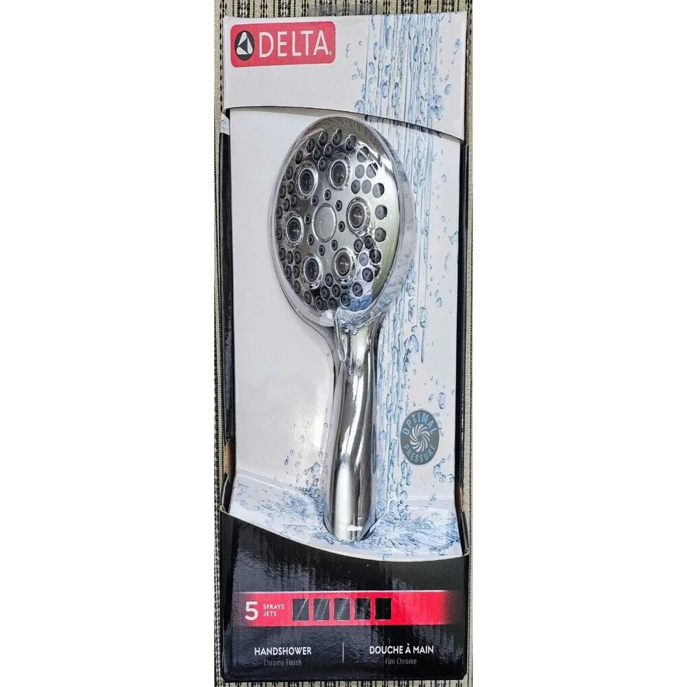 Delta5-Spray Wall Mount Handheld Shower Head 1.75 GPM in Chrome - 54434-18-PK